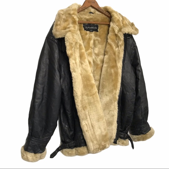 sergio benini leather coat